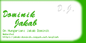 dominik jakab business card